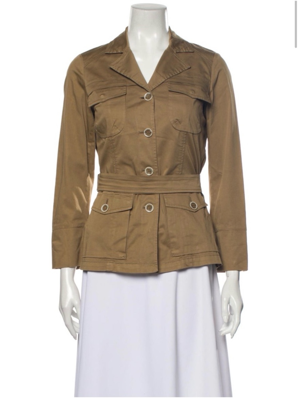 Weekend Max Mara Tan Utility Jacket with Belt